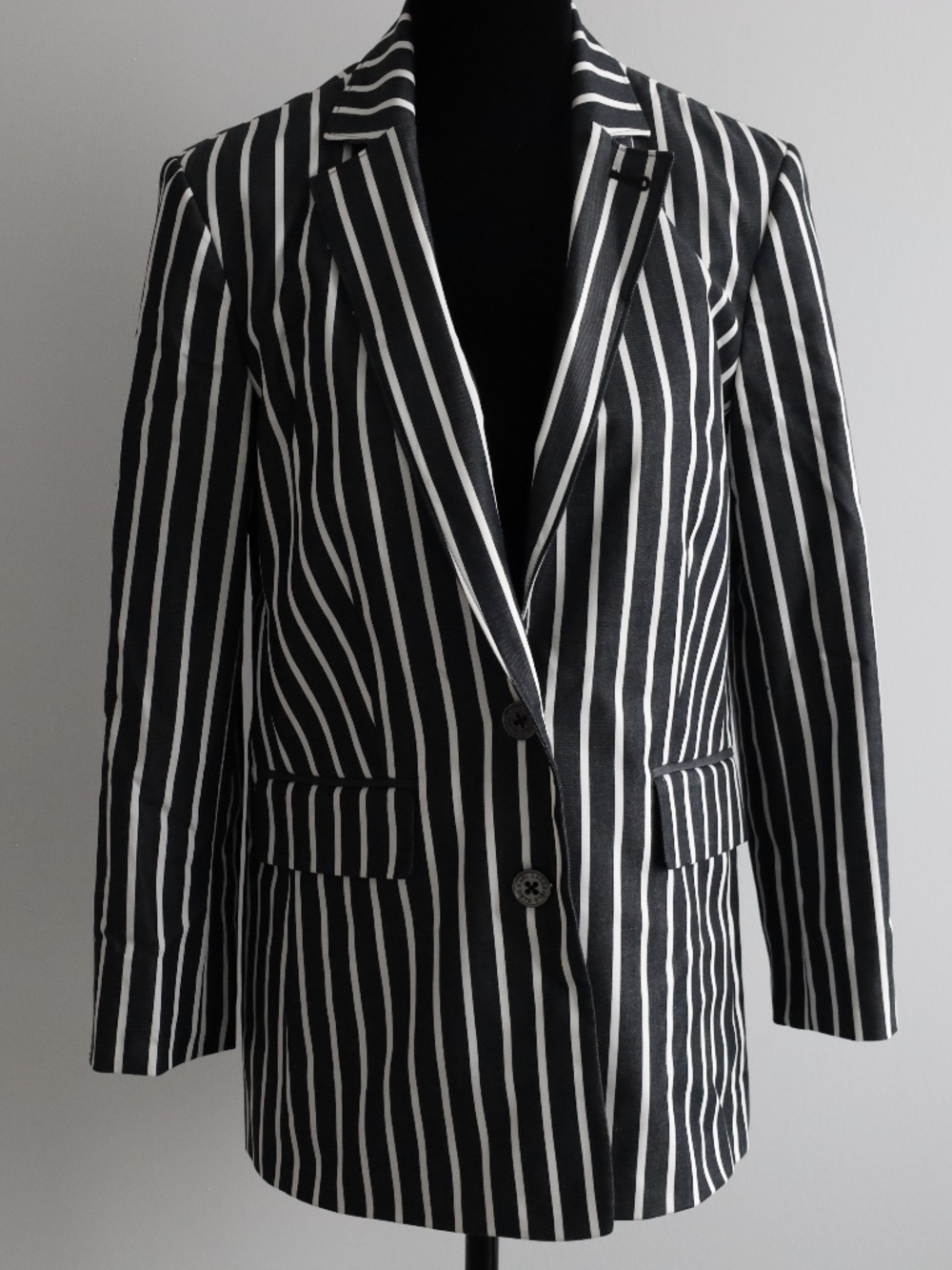 Karl Lagerfeld Striped Statement Blazer